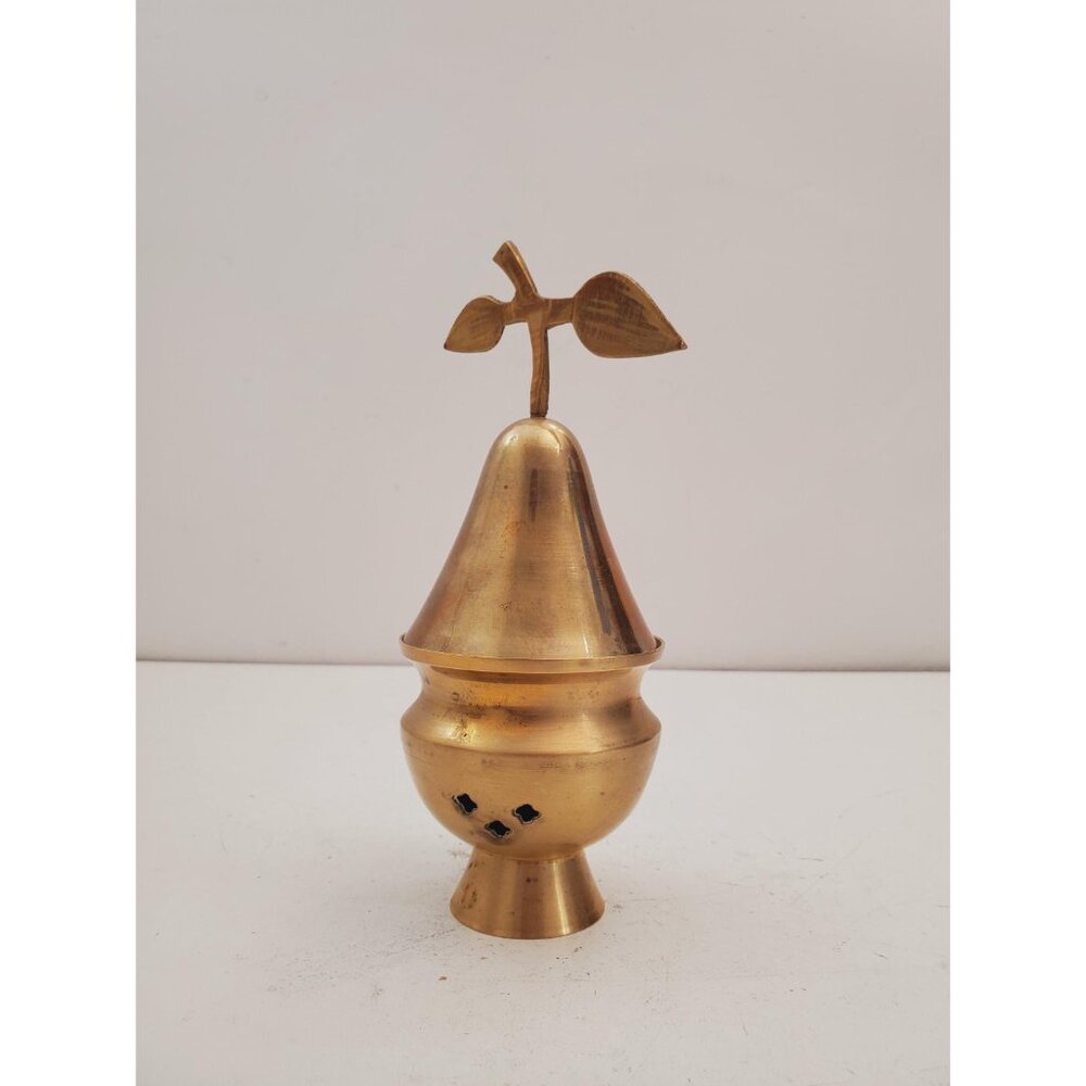 Vintage Brass Stick/Cone Incense Burner small burner with lid, made in india - Picture 10 of 10
